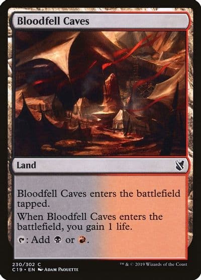 Bloodfell Caves Commander 2019 Magic card