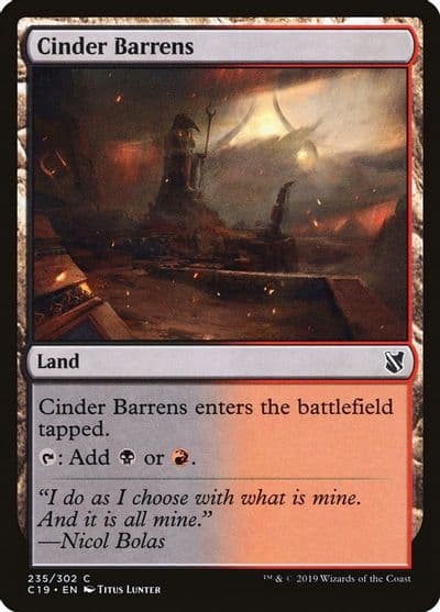Cinder Barrens Commander 2019 Magic card