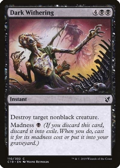 Dark Withering Commander 2019 Magic card