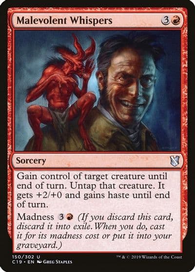 Malevolent Whispers Commander 2019 Magic card