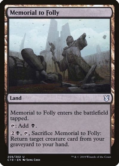Memorial to Folly Commander 2019 Magic card