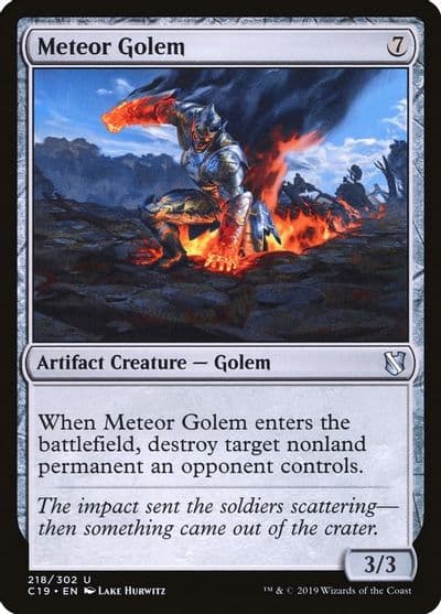 Meteor Golem Commander 2019 Magic card
