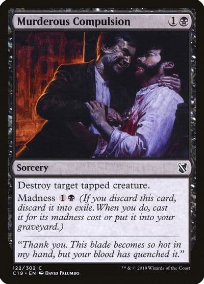 Murderous Compulsion Commander 2019 Magic card