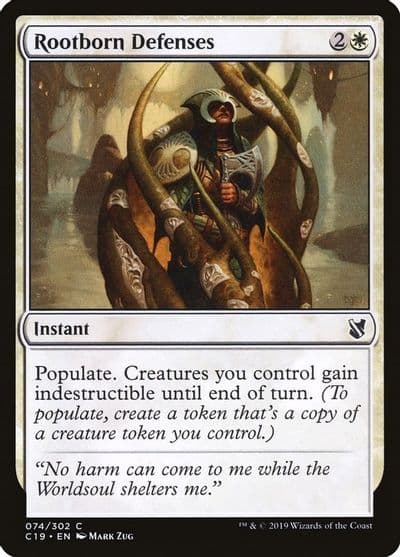 Rootborn Defenses Commander 2019 Magic card