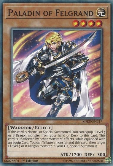 Paladin of Felgrand Structure Deck: Rokket Revolt Yu-Gi-Oh! card