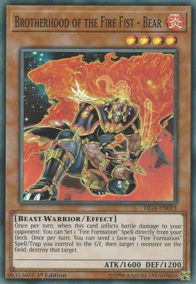 Brotherhood of the Fire Fist Bear Fists of the Gadgets Yu-Gi-Oh! card