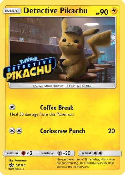 Detective Pikachu - SM190 (Stamped) SM Promos Pokemon card