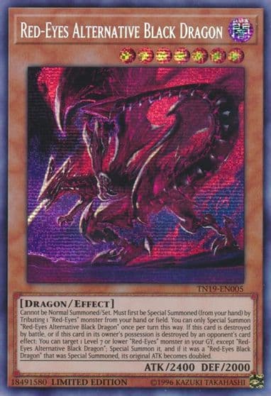 Red Eyes Alternative Black Dragon 2019 Gold Sarcophagus Tin Yu-Gi-Oh! card
