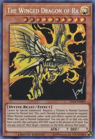 The Winged Dragon of Ra 2019 Gold Sarcophagus Tin Yu-Gi-Oh! card