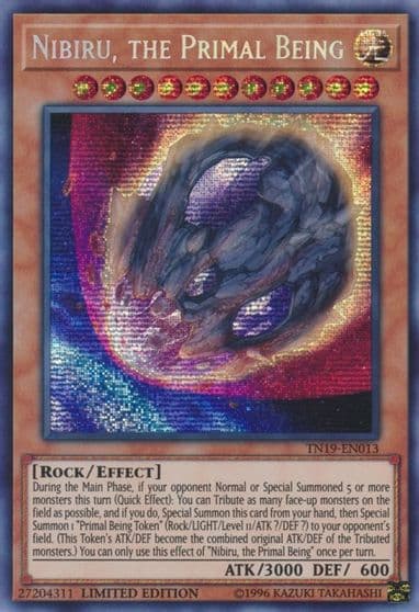 Nibiru the Primal Being 2019 Gold Sarcophagus Tin Yu-Gi-Oh! card