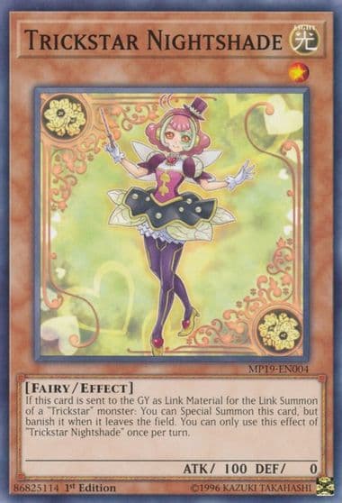 Trickstar Nightshade 2019 Gold Sarcophagus Tin Mega Pack Yu-Gi-Oh! card