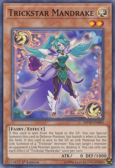Trickstar Mandrake 2019 Gold Sarcophagus Tin Mega Pack Yu-Gi-Oh! card