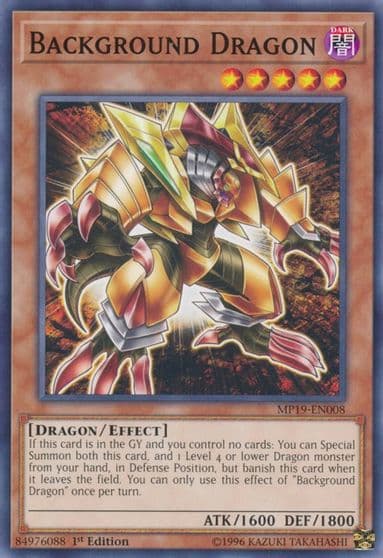 Background Dragon 2019 Gold Sarcophagus Tin Mega Pack Yu-Gi-Oh! card