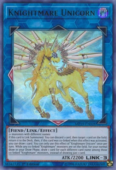 Knightmare Unicorn 2019 Gold Sarcophagus Tin Mega Pack Yu-Gi-Oh! card