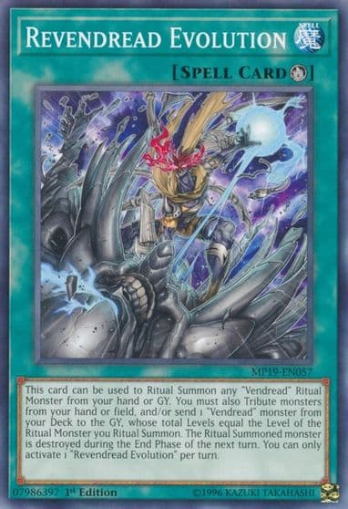 Revendread Evolution 2019 Gold Sarcophagus Tin Mega Pack Yu-Gi-Oh! card