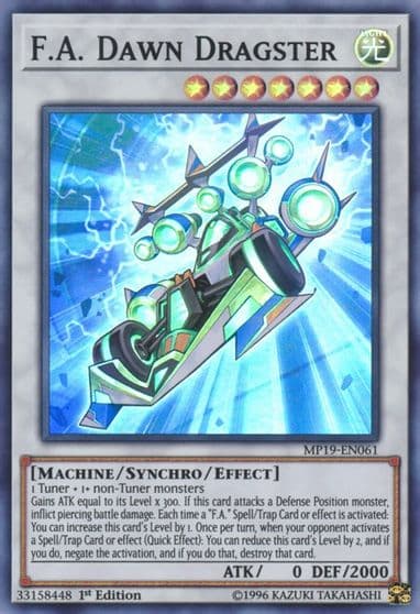 FA Dawn Dragster 2019 Gold Sarcophagus Tin Mega Pack Yu-Gi-Oh! card