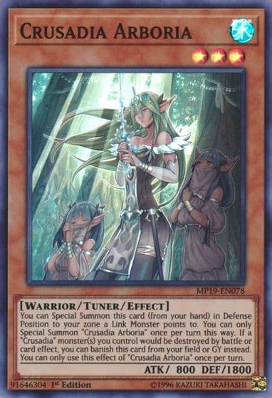 Crusadia Arboria 2019 Gold Sarcophagus Tin Mega Pack Yu-Gi-Oh! card