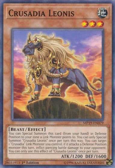 Crusadia Leonis 2019 Gold Sarcophagus Tin Mega Pack Yu-Gi-Oh! card