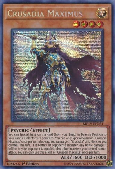Crusadia Maximus 2019 Gold Sarcophagus Tin Mega Pack Yu-Gi-Oh! card