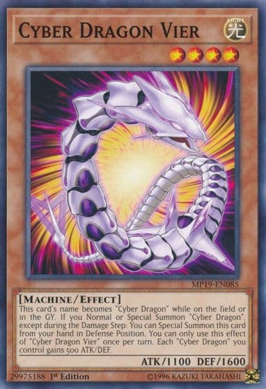 Cyber Dragon Vier 2019 Gold Sarcophagus Tin Mega Pack Yu-Gi-Oh! card