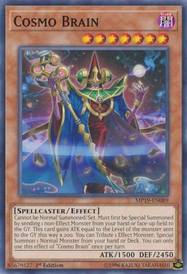 Cosmo Brain 2019 Gold Sarcophagus Tin Mega Pack Yu-Gi-Oh! card