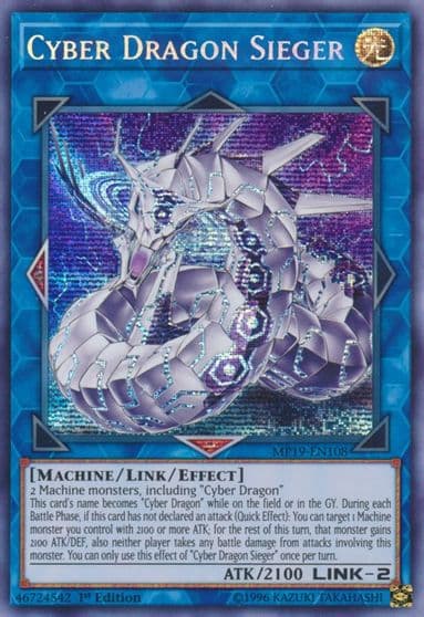 Cyber Dragon Sieger 2019 Gold Sarcophagus Tin Mega Pack Yu-Gi-Oh! card