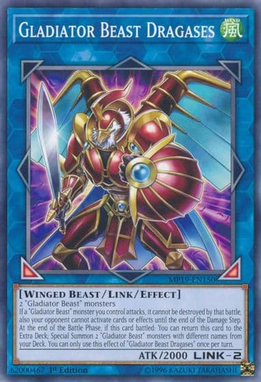 Gladiator Beast Dragases 2019 Gold Sarcophagus Tin Mega Pack Yu-Gi-Oh! card