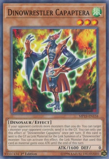 Dinowrestler Capaptera 2019 Gold Sarcophagus Tin Mega Pack Yu-Gi-Oh! card