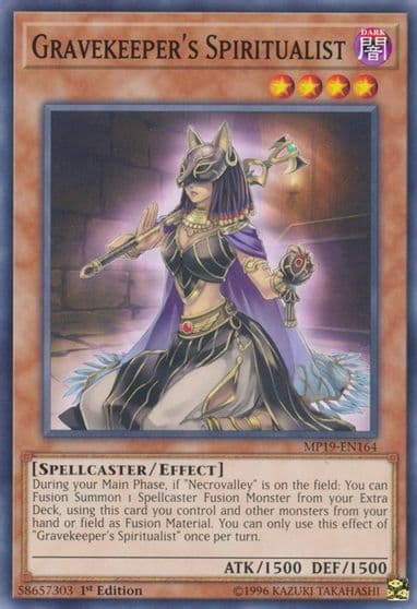 Gravekeepers Spiritualist 2019 Gold Sarcophagus Tin Mega Pack Yu-Gi-Oh! card