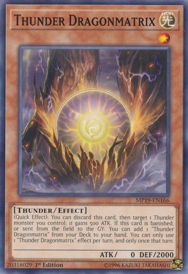 Thunder Dragonmatrix 2019 Gold Sarcophagus Tin Mega Pack Yu-Gi-Oh! card