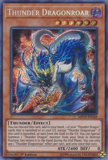 Thunder Dragonroar 2019 Gold Sarcophagus Tin Mega Pack Yu-Gi-Oh! card