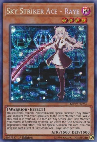 Sky Striker Ace Raye 2019 Gold Sarcophagus Tin Mega Pack Yu-Gi-Oh! card