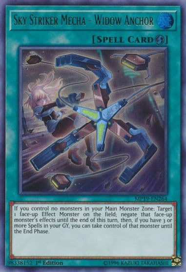 Sky Striker Mecha Widow Anchor 2019 Gold Sarcophagus Tin Mega Pack Yu-Gi-Oh! card