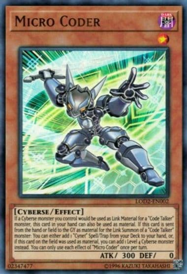 Micro Coder Yu-Gi-Oh! Video Game Promotional Cards Yu-Gi-Oh! card