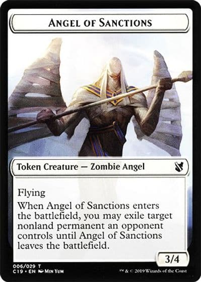 Angel of Sanctions Horror Double Sided Token Commander 2019 Magic card