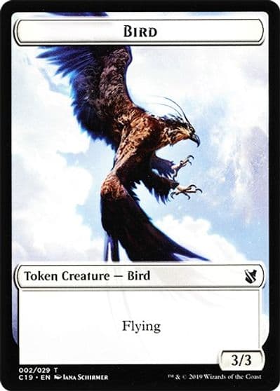 Bird 002 Sculpture Double Sided Token Commander 2019 Magic card