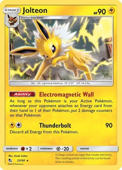 Jolteon Hidden Fates Pokemon card