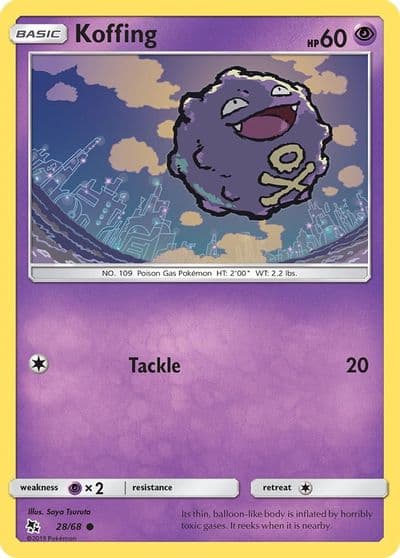 Koffing Hidden Fates Pokemon card