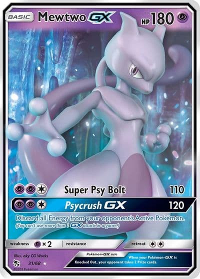 Mewtwo GX Hidden Fates Pokemon card