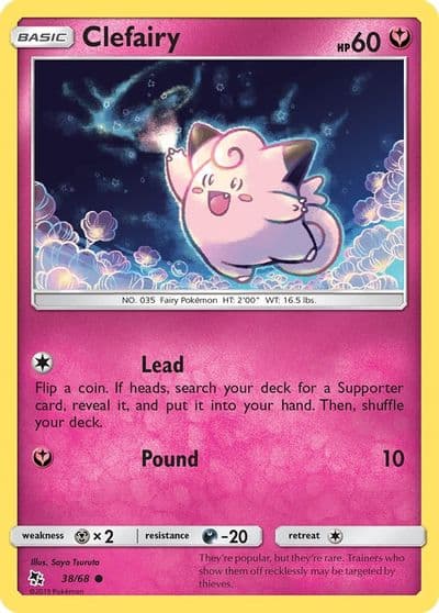 Clefairy (38) Hidden Fates Pokemon card
