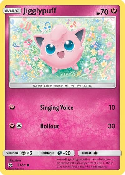 Jigglypuff Hidden Fates Pokemon card