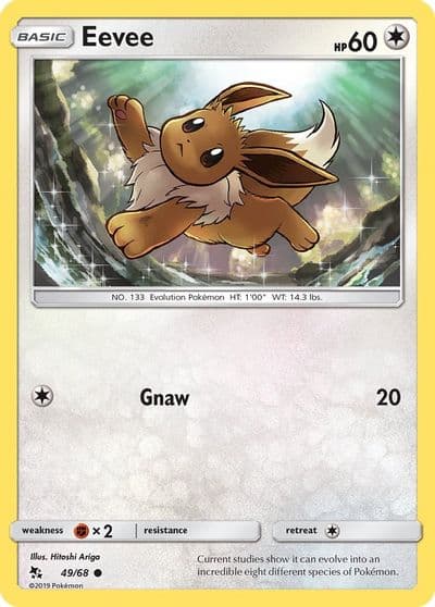 Eevee (49) Hidden Fates Pokemon card