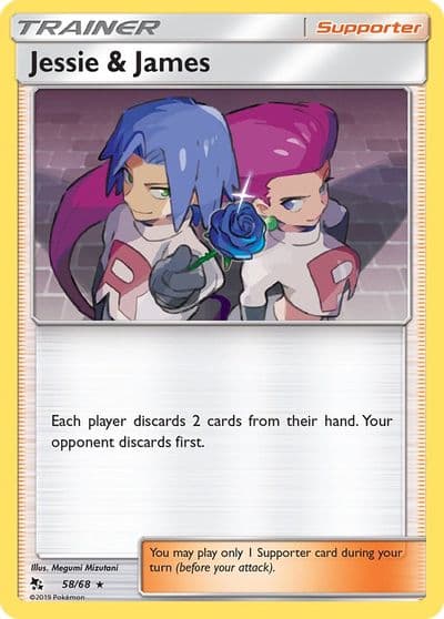Jessie & James Hidden Fates Pokemon card