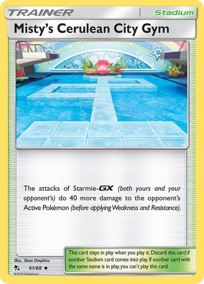 Misty's Cerulean City Gym Hidden Fates Pokemon card
