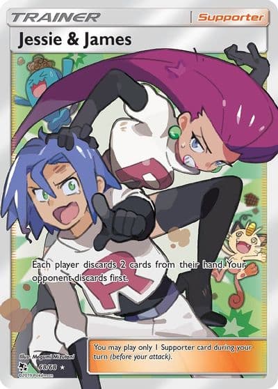 Jessie & James (Full Art) Hidden Fates Pokemon card
