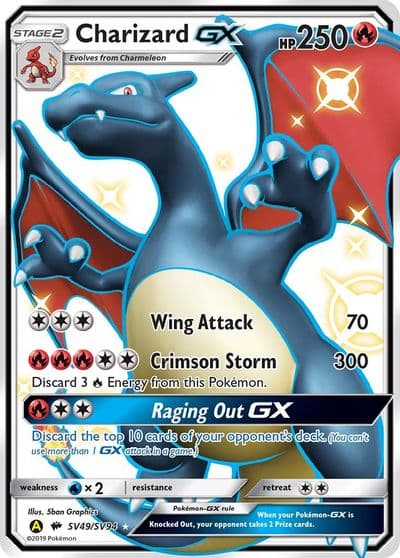 Charizard-GX Yellow A Alternate Pokemon card