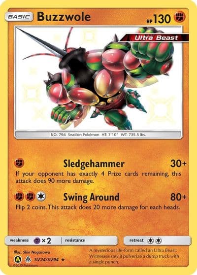 Buzzwole Hidden Fates: Shiny Vault Pokemon card