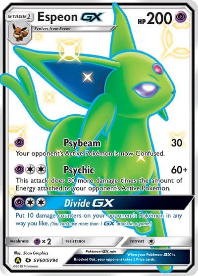 Espeon GX Hidden Fates: Shiny Vault Pokemon card