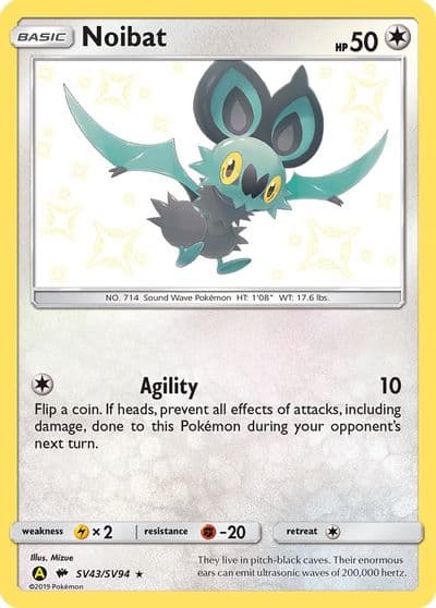 Noibat Hidden Fates: Shiny Vault Pokemon card