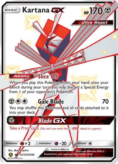 Kartana GX Hidden Fates: Shiny Vault Pokemon card